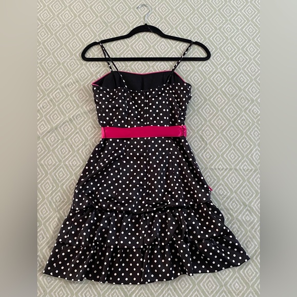 Vintage Y2k Taboo Black and White Polka Dot Dress - Picture 2 of 12